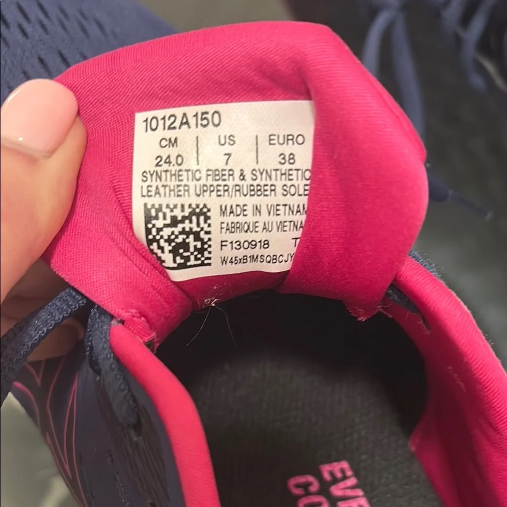 Asics Navy and Pink Women's Running Sneakers